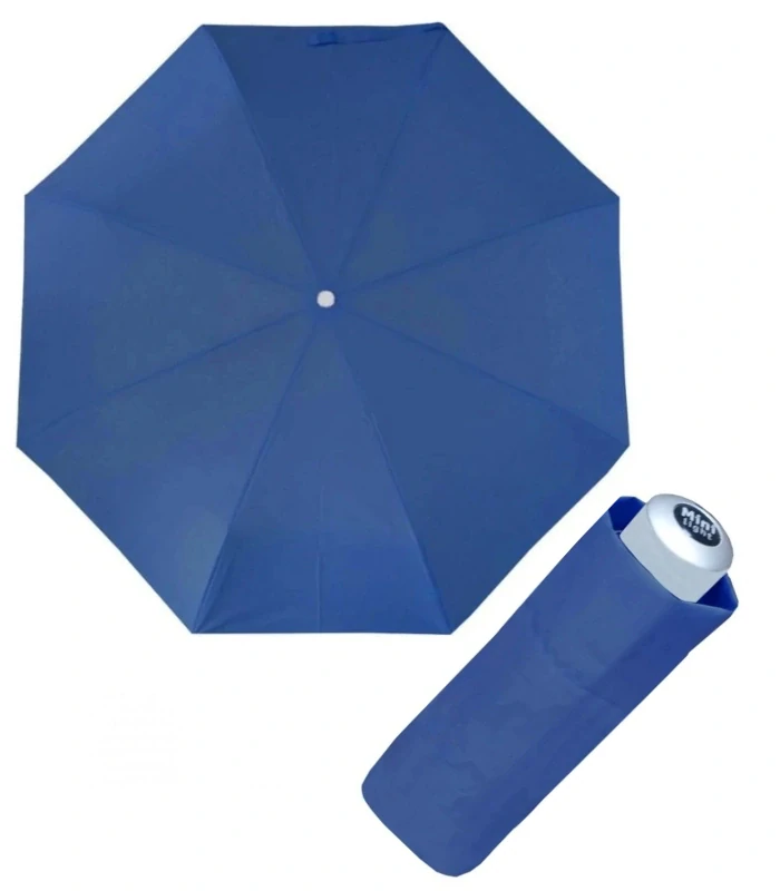Modrý skladací dáždnik Mini Light Uni Crystal Blue Doppler 22cm