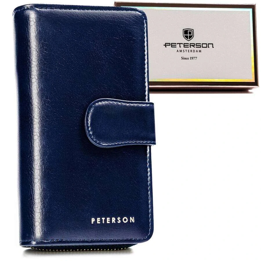 Elegantná modrá dámska peňaženka z ekologickej kože Peterson 17x9x3