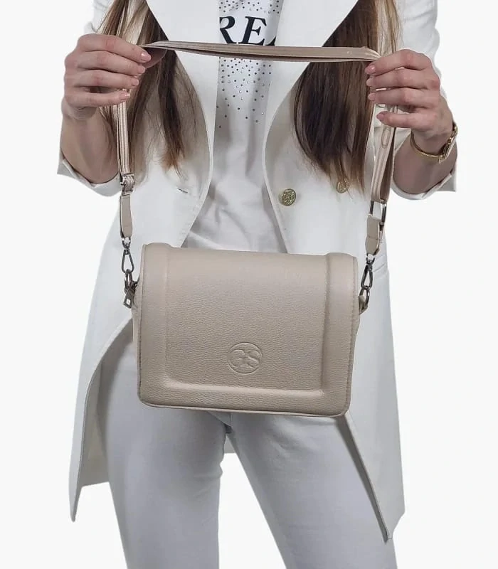 Štýlová béžová crossbody kabelka Grosso 25x18x10