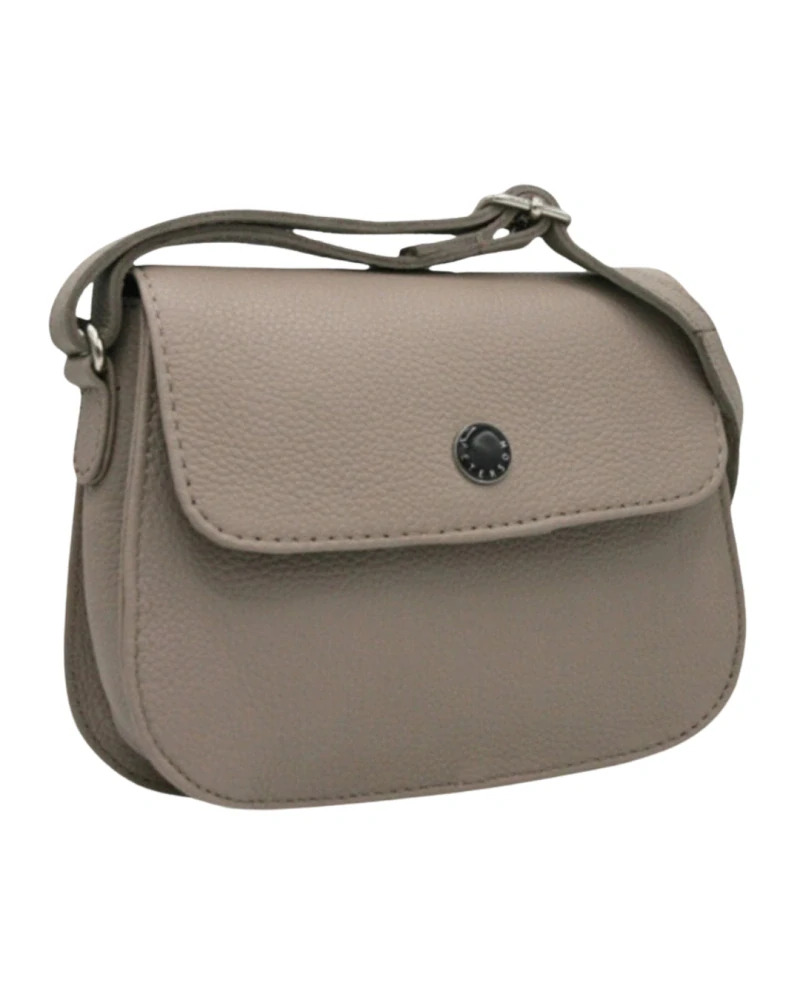 Malá hnedá štýlová kožená crossbody kabelka z prírodnej kože Peterson 18x14x5