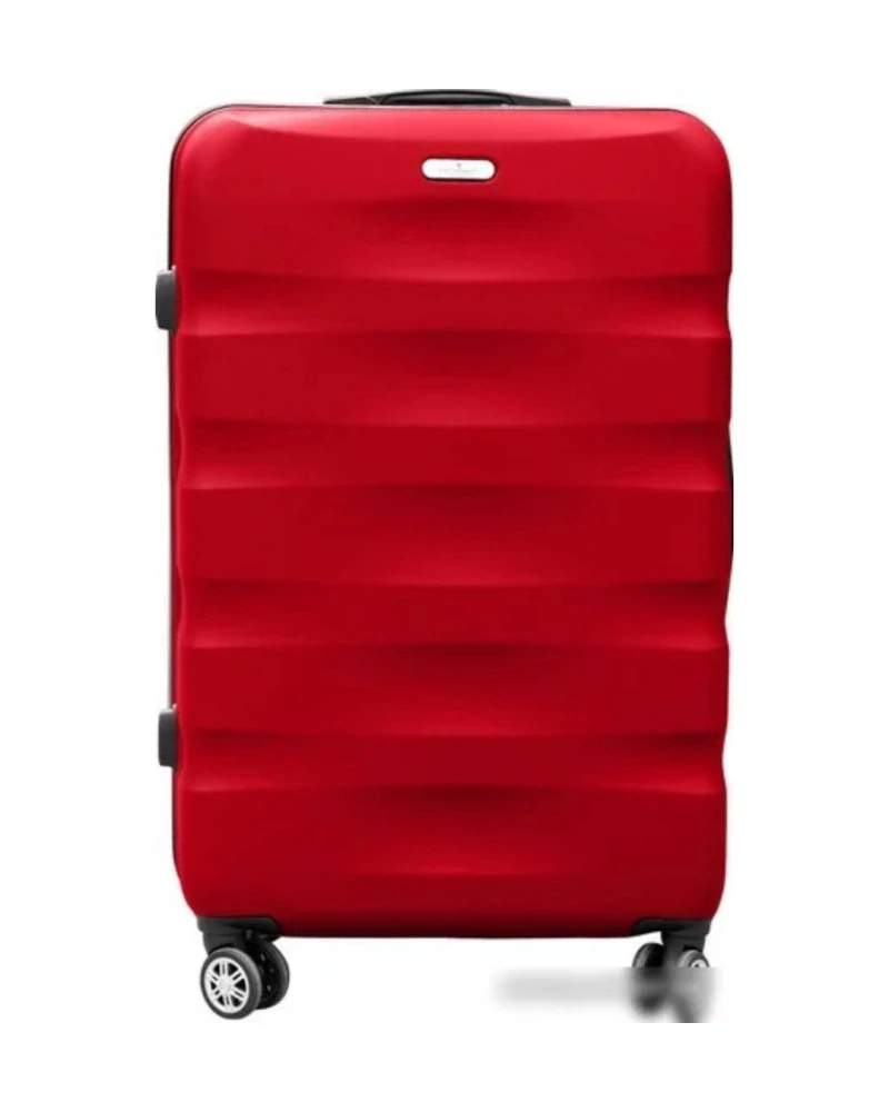 🧳 Malý červený cestovný kufor Peterson z polykarbonátu ABS – veľkosť S 55×35×23 cm