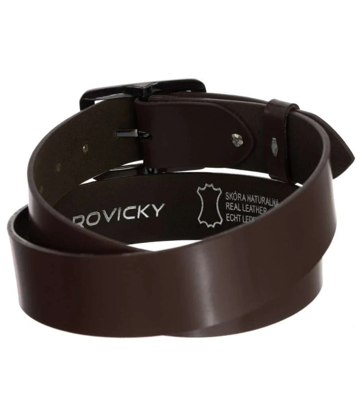 Dámsky kožený opasok Rovicky hnedý 3/32/105 z pravej kože.