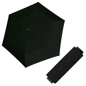 Fiber Mini Compact uni Black - dámsky skladací dáždnik Doppler čierny 16cm