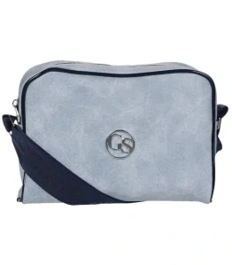 Menšia rifľová crossbody kabelka so zipsom Grosso 25x19x7
