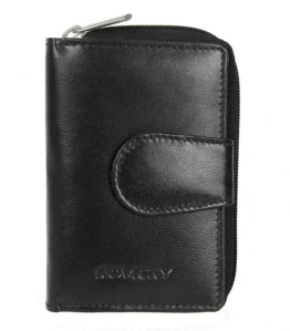 Kožená čierna dámska elegantná peňaženka Rovicky 13x10x3