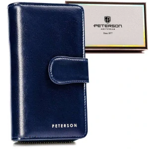 Elegantná modrá dámska peňaženka z ekologickej kože Peterson 17x9x3