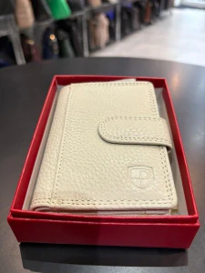 Malá béžová kožená dámska peňaženka Peterson 12x9x3