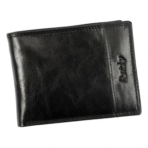 Pánska čierna kožená peňaženka na šírku bez pracky Rovicky 13x10x2