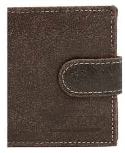 Pánska kožená hnedá peňaženka na výšku s prackou Wild 13x10x2.5