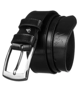 Pánsky kožený opasok Rovicky čierny 4/46/125 z pravej kože s prešitím
