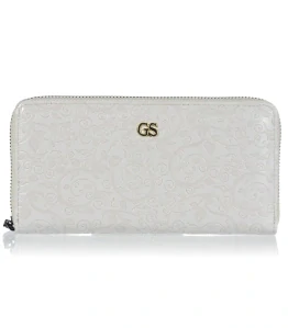 Dámska béžová vzorovaná peňaženka so zipsovým zapínaním Grosso 20x10x3