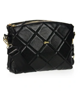 Čierna elegantná crossbody kabelka GROSSO 30x20x10