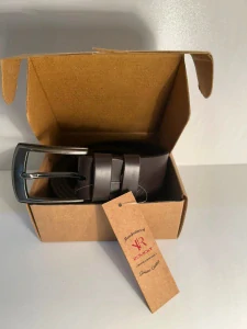 Pánsky kožený opasok Rovicky hnedý vzorovaný 4/46/125 z pravej kože.