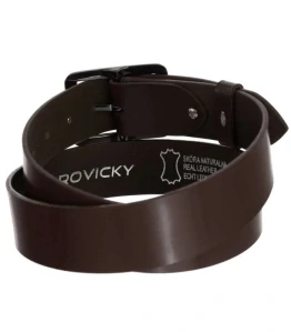 Dámsky kožený opasok Rovicky hnedý 3/32/105 z pravej kože.