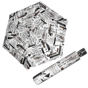 Fiber Magic Scribble White - dámsky plne automatický dáždnik Doppler biely vzorovaný 28cm