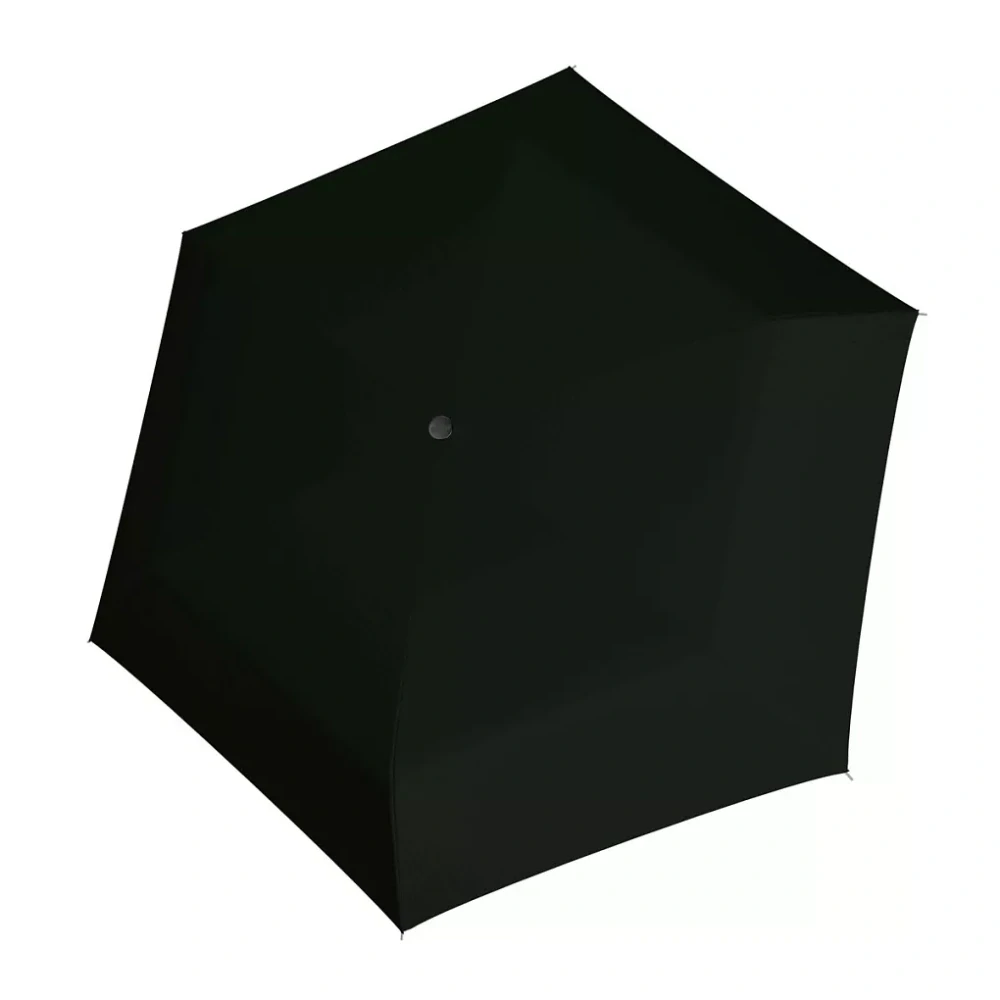 Fiber Mini Compact uni Black - dámsky skladací dáždnik Doppler čierny 16cm