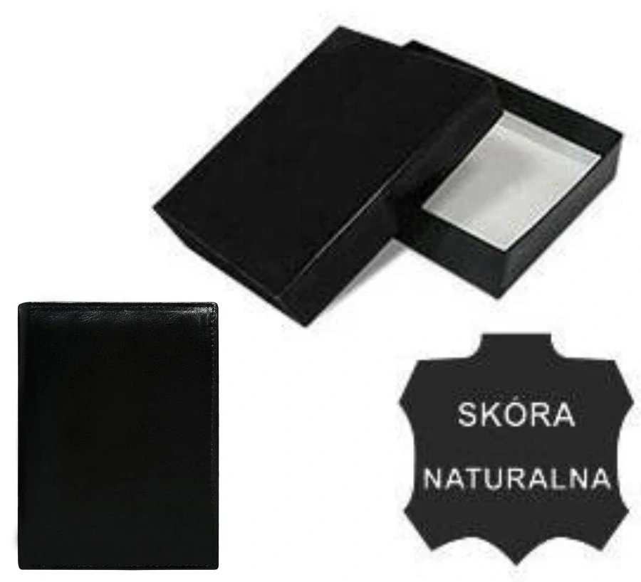 Čierne malé kožené puzdro na karty a bankovky 10x8x1