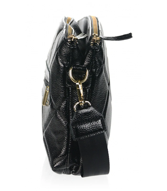 Čierna elegantná crossbody kabelka GROSSO 30x20x10