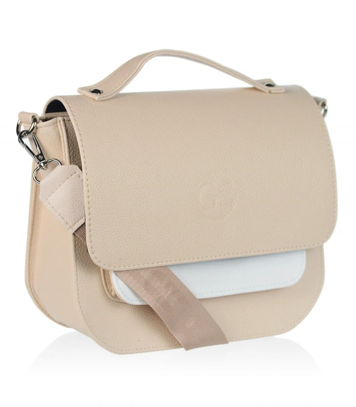 Béžová crossbody kabelka s rúčkou GROSSO 25x22x12