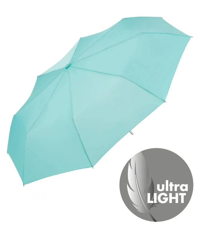 Svetlomodrý dámsky skladací dáždnik Mini Light Uni Derby 22cm