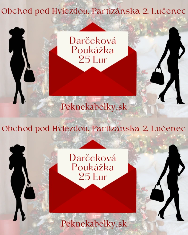 Elektronická darčeková poukážka na celý sortiment v hodnote 25 Eur