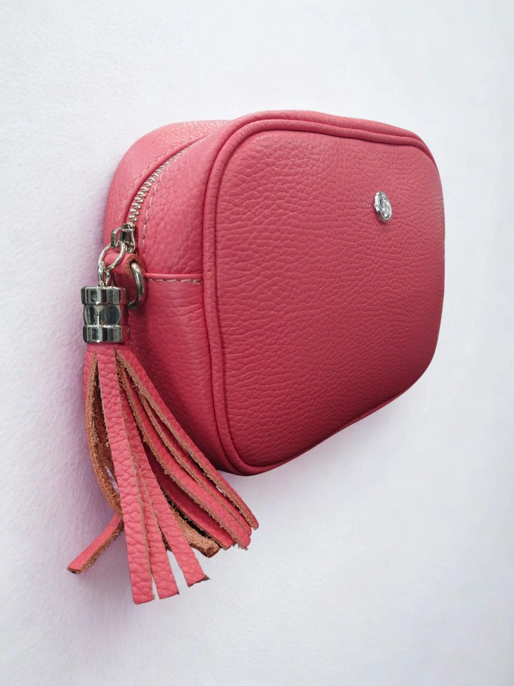 Malá lososová crossbody kabelka Grosso 22x16x8 cm