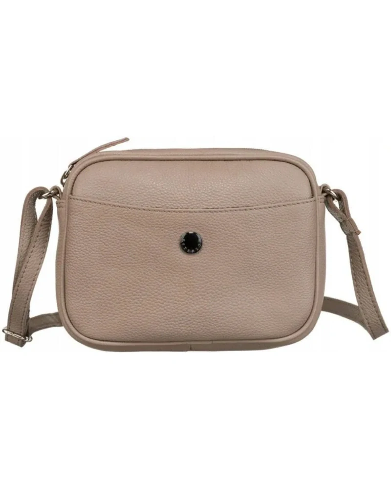 Malá hnedá kožená crossbody messenger kabelka z prírodnej kože Peterson 18x14x5