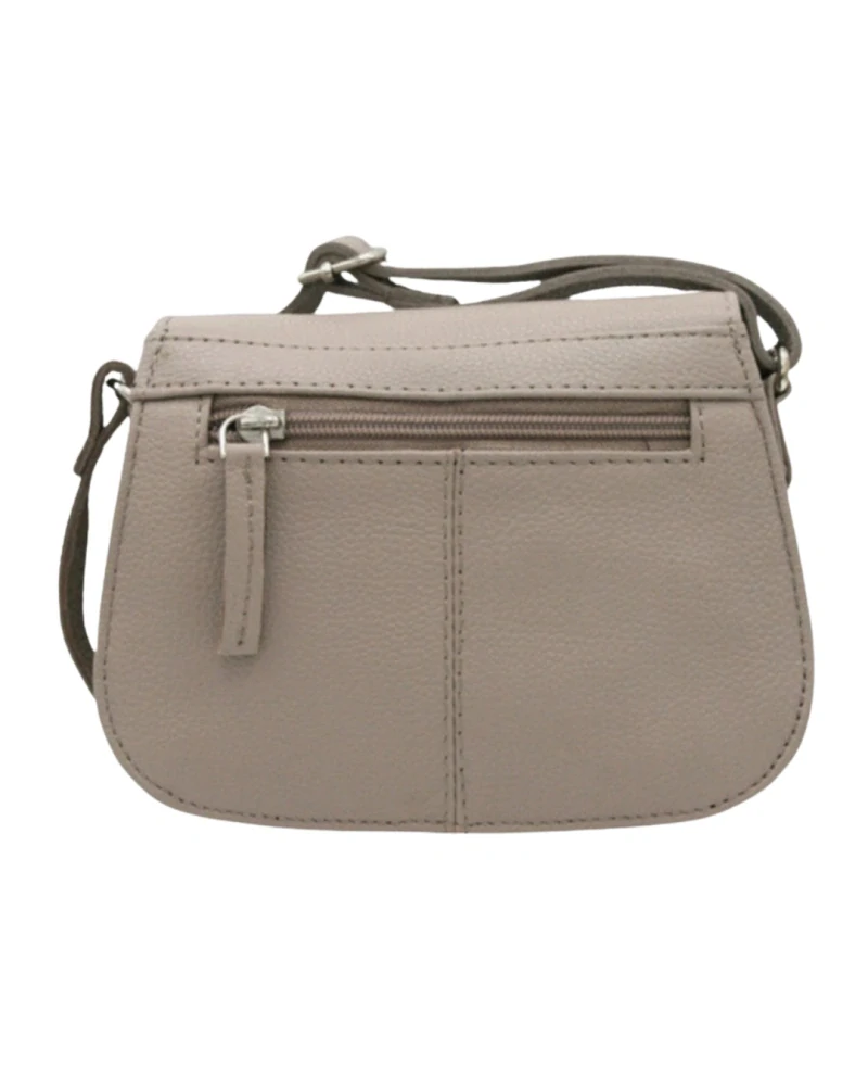 Malá hnedá štýlová kožená crossbody kabelka z prírodnej kože Peterson 18x14x5