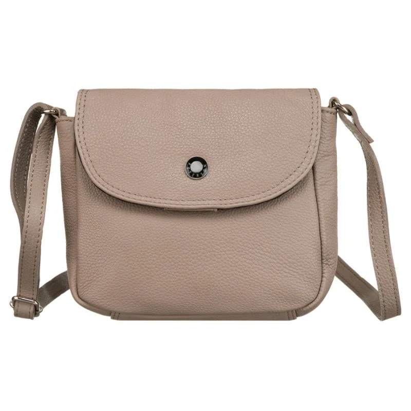 Malá hnedá štýlová kožená crossbody kabelka z prírodnej kože Peterson 19x15x6