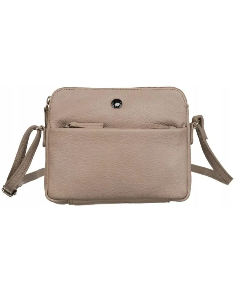 Malá hnedá kožená crossbody messenger kabelka z prírodnej kože Peterson 20x16x5