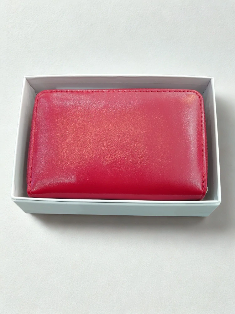 Elegantná dámska červená lakovaná kožená peňaženka v kroko motíve Grosso 13x9x4