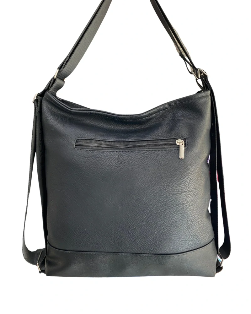 Veľký čierny dámsky kabelko-ruksak 2v1 Grosso GS 35x33x11 cm