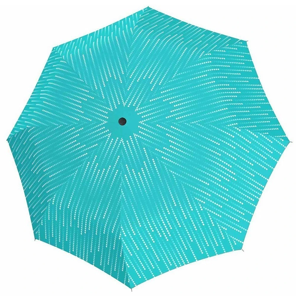 Fiber AC Glamour - vystreľovací dáždnik Doppler svetlomodrý bodkovaný 28cm