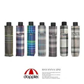 Havanna Uni Karo - dámsky skladací dáždnik Doppler béžový károvaný 22cm