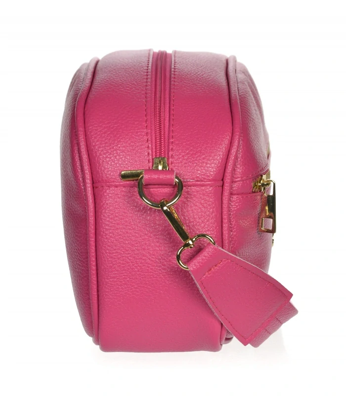 Ružová jednoduchá crossbody kabelka s remienkom Grosso 25x18x12