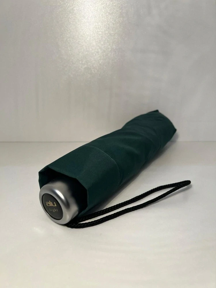 Dámsky tmavozelený skladací dáždnik Alu Light Uni Doppler 23cm