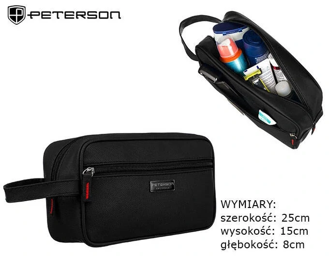 Kozmetická taška čierna Peterson 26x15x8