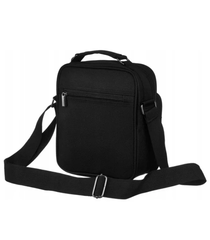 Pánska čierna dvojkomorová taška cez plece Peterson 23x21x12