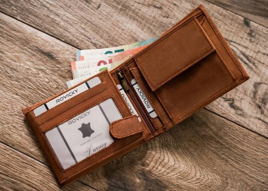 Pánska kožená svetlohnedá peňaženka s koňom Horse cognac 12.5x10x3