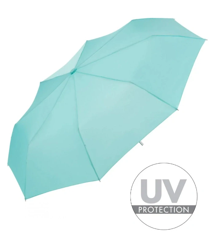 Svetlomodrý dámsky skladací dáždnik Mini Light Uni Derby 22cm