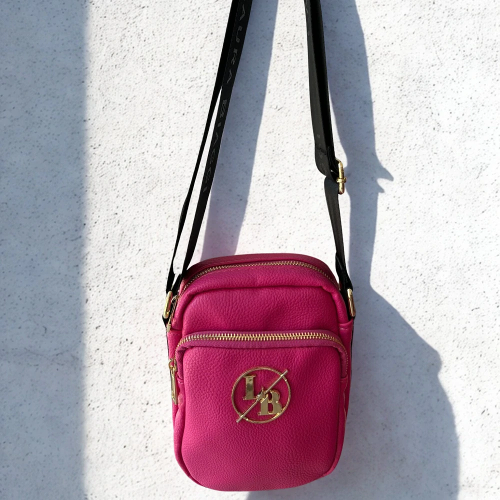 Malá ružová jednoduchá crossbody kabelka Laura Biaggi 22x16x8