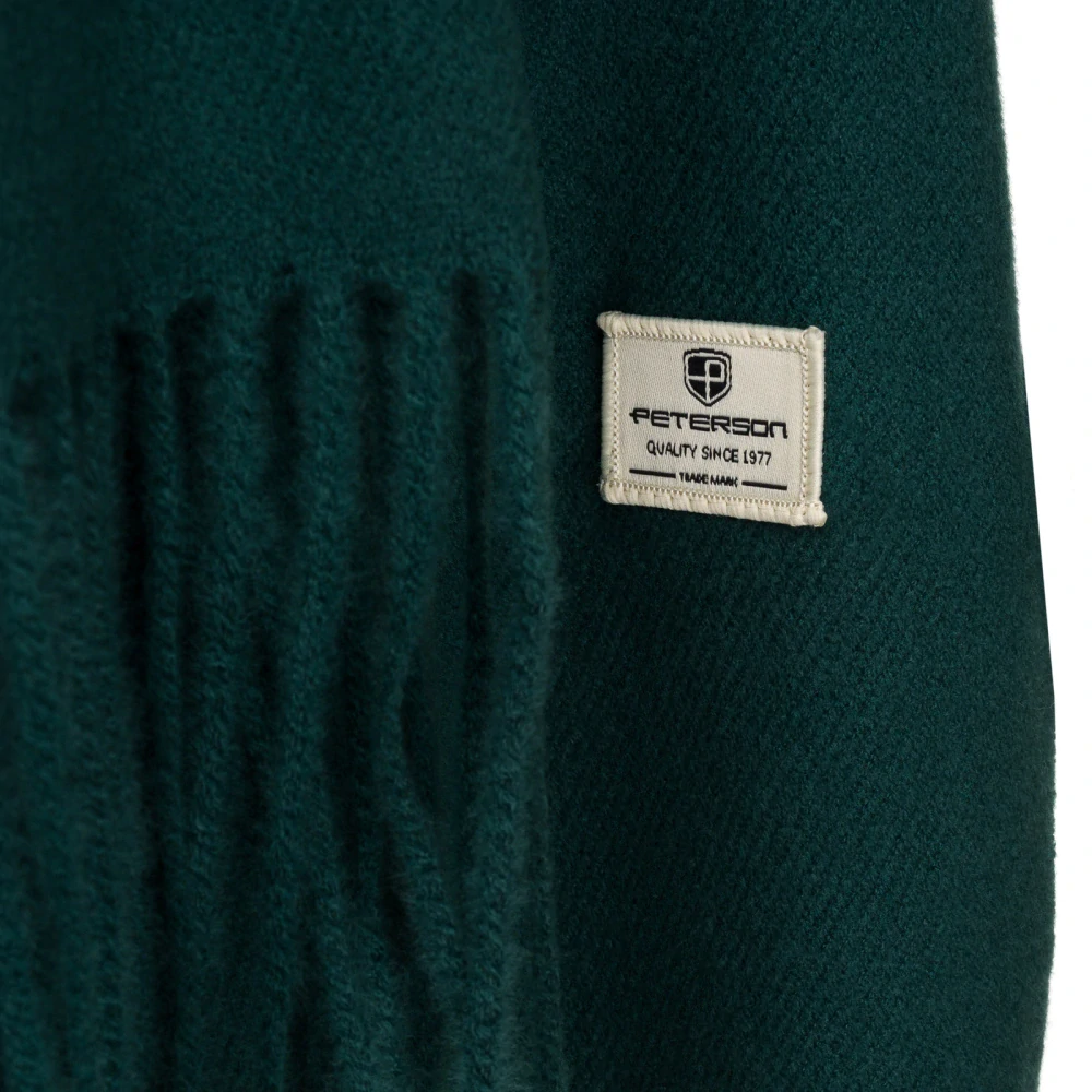Veľký dámsky tmavozelený šál so strapcami Peterson v krabičke 180/70