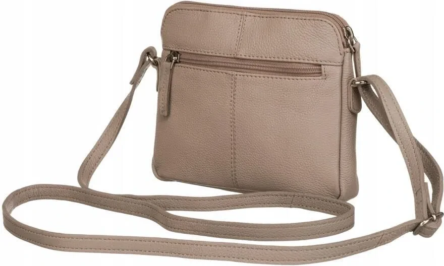 Malá hnedá kožená crossbody messenger kabelka z prírodnej kože Peterson 20x16x5
