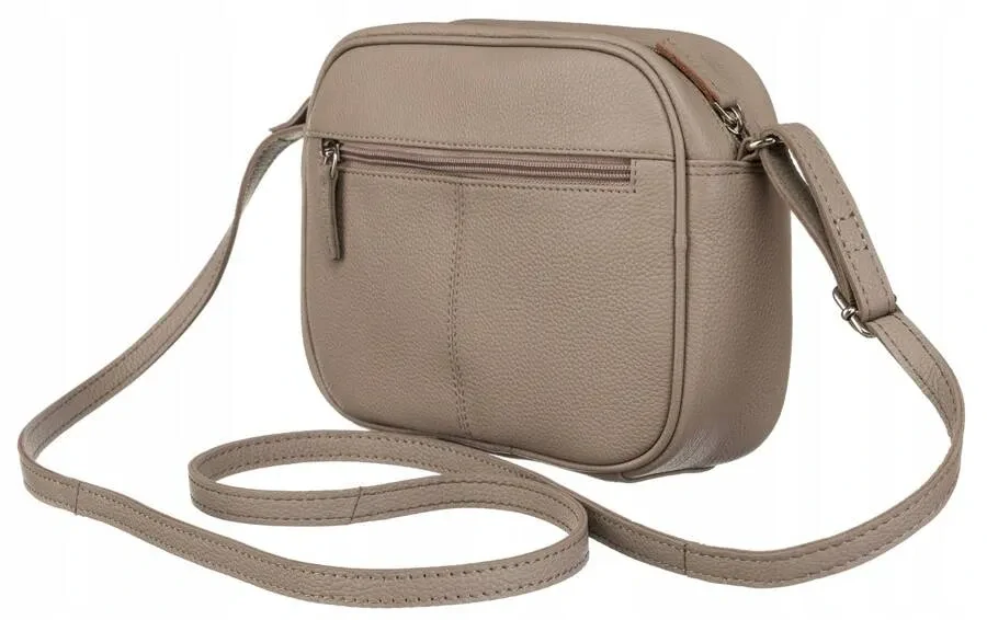 Hnedá kožená crossbody messenger kabelka z prírodnej kože Rovicky 22x16x6