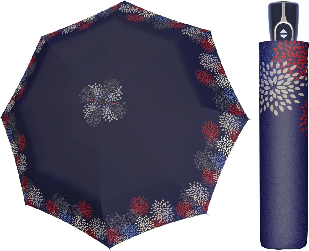 Fiber Magic STYLE - dámsky plne automatický dáždnik Doppler tmavomodrý 28cm