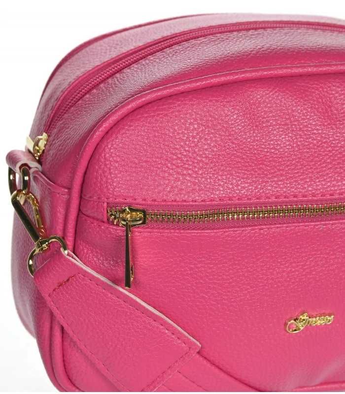 Ružová jednoduchá crossbody kabelka s remienkom Grosso 25x18x12