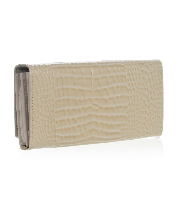 Dámska béžová lakovaná peňaženka GROSSO Beige 20x10x3