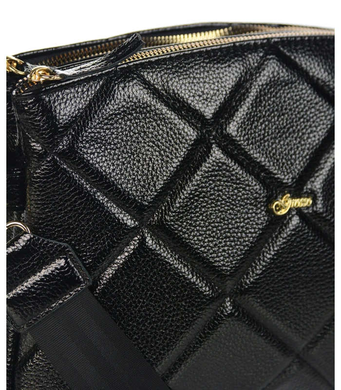 Čierna elegantná crossbody kabelka GROSSO 30x20x10
