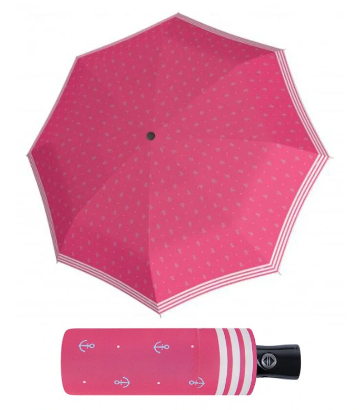 Dámsky plne automatický dáždnik Fiber Magic XS Sailor Doppler ružový 21cm