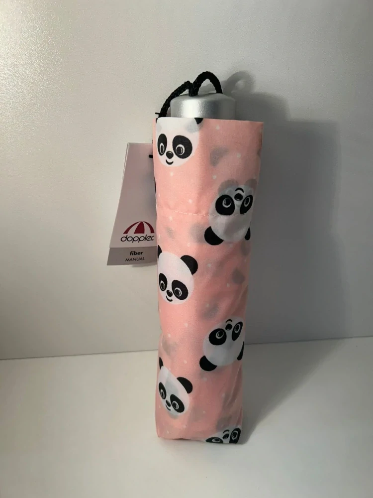 Mini Light Panda Kids - detský skladací dáždnik Doppler 23cm